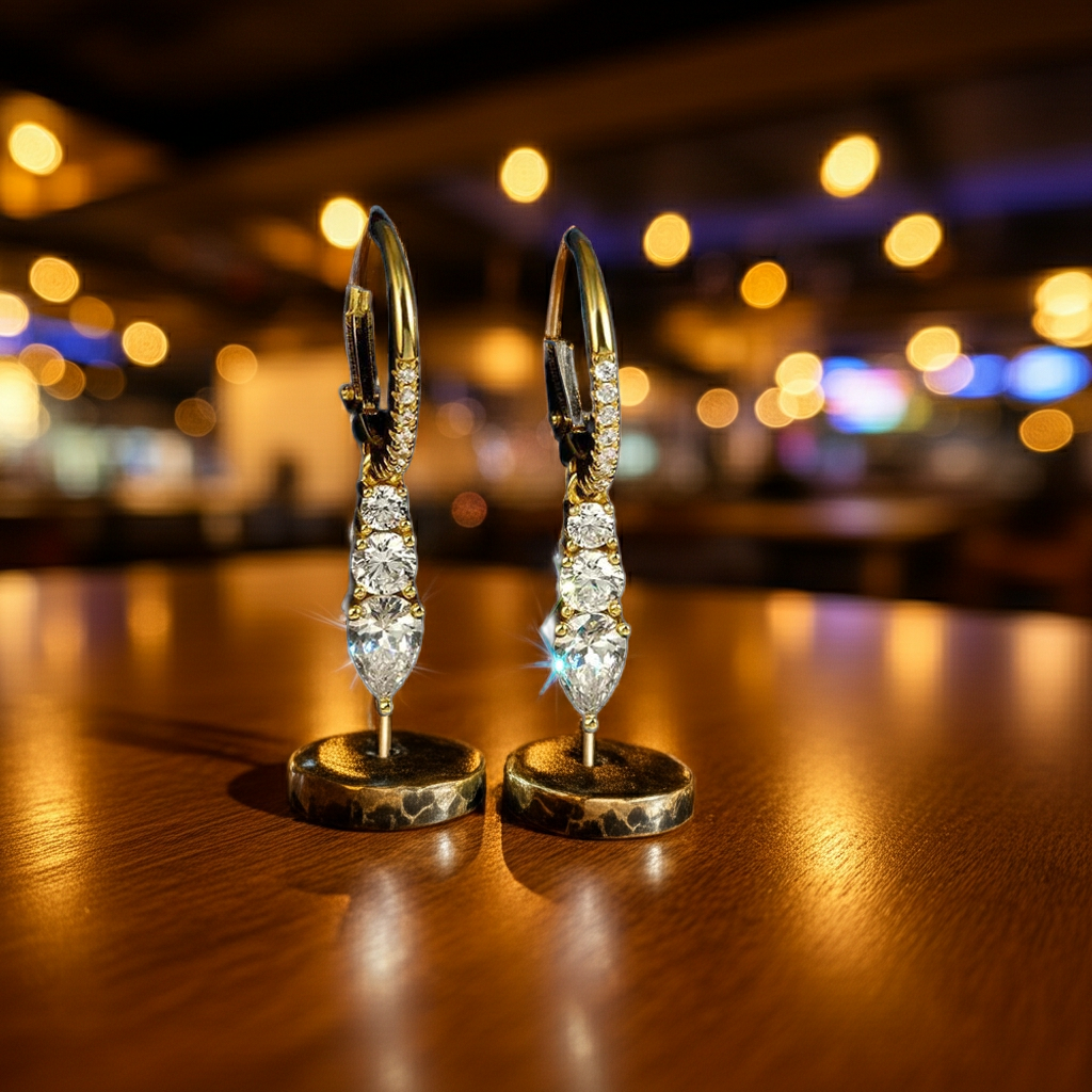 Ohrringe - Giselle (925er Silber + 14K Gold)