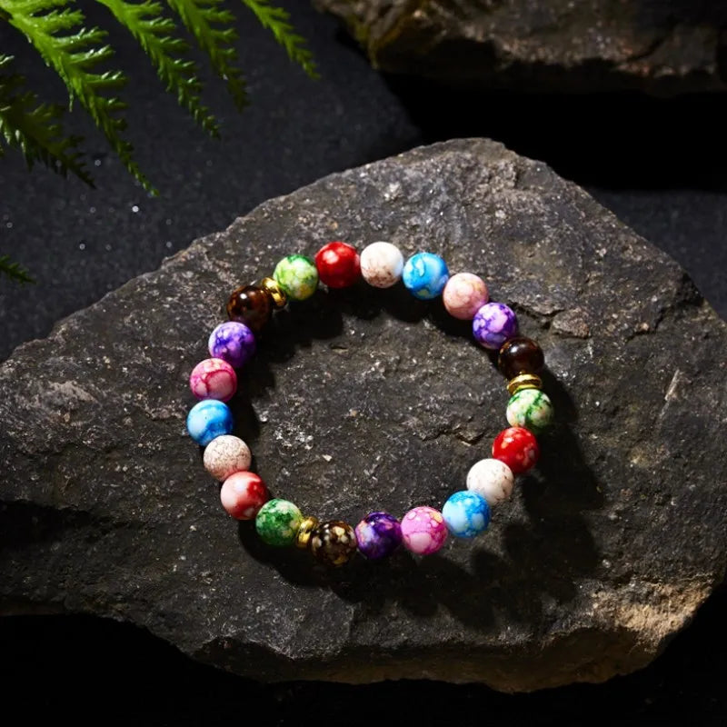 Chakry Armband am Handgelenk getragen - verstellbarer Schnürverschluss für optimalen Tragekomfort