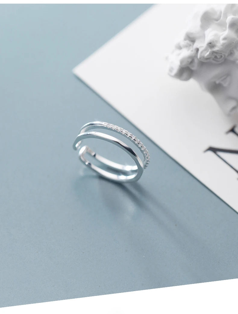 Ring - Shenay (925er Silber + 18K Roségold)