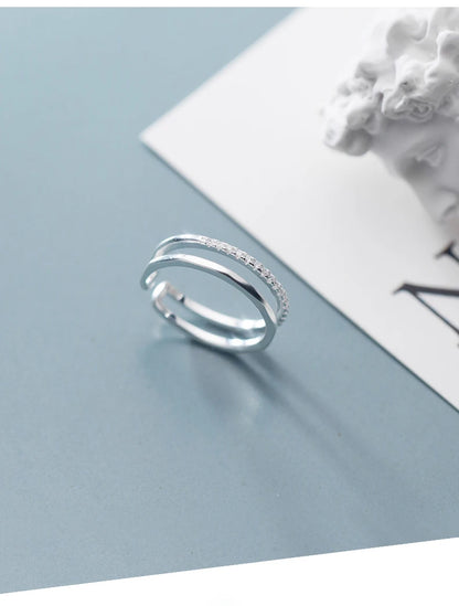 Ring - Shenay (925er Silber + 18K Roségold)
