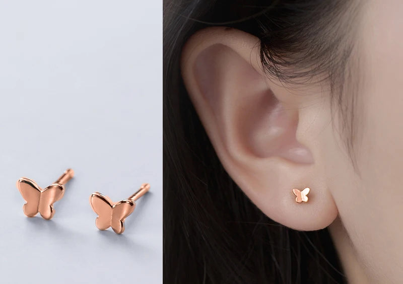 La Monada 925 Sterling Silver Butterfly Earrings For Women Stud 925 Small Silver Earrings Jewelry Woman Earring Stud Silver 925