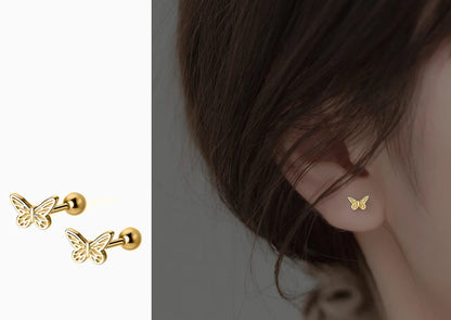 La Monada 925 Sterling Silver Butterfly Earrings For Women Stud 925 Small Silver Earrings Jewelry Woman Earring Stud Silver 925