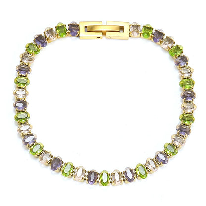 Größenvergleich Armband Stephanie - 18 cm Länge neben Maßband oder Münze
