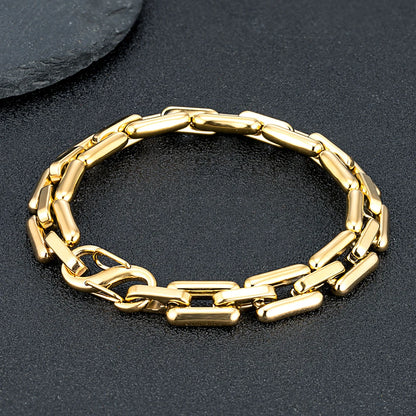 Luke Armband in Schwarz - modernes geometrisches Design aus rostfreiem Edelstahl