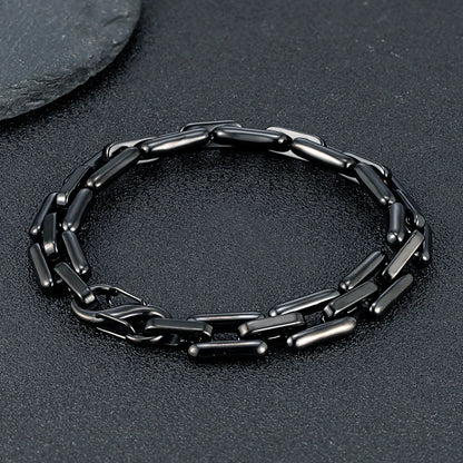 Luke Armband in Goldfarbe - hochwertiger Edelstahl mit geometrischem Vintage-Muster