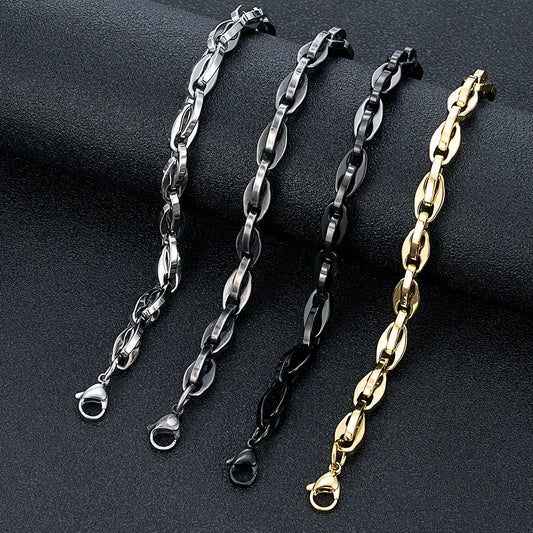 Armband Lips in Gold - wasserfestes Unisex-Accessoire mit punkiger Note